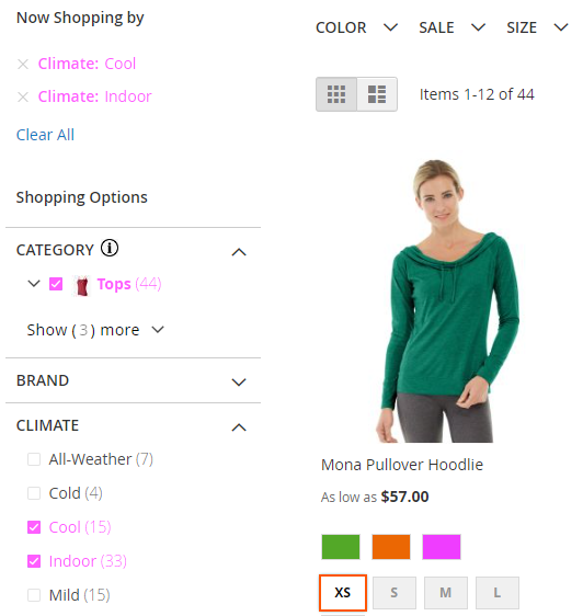 Highlighting Selected Filters Magento 2 Layered Navigation